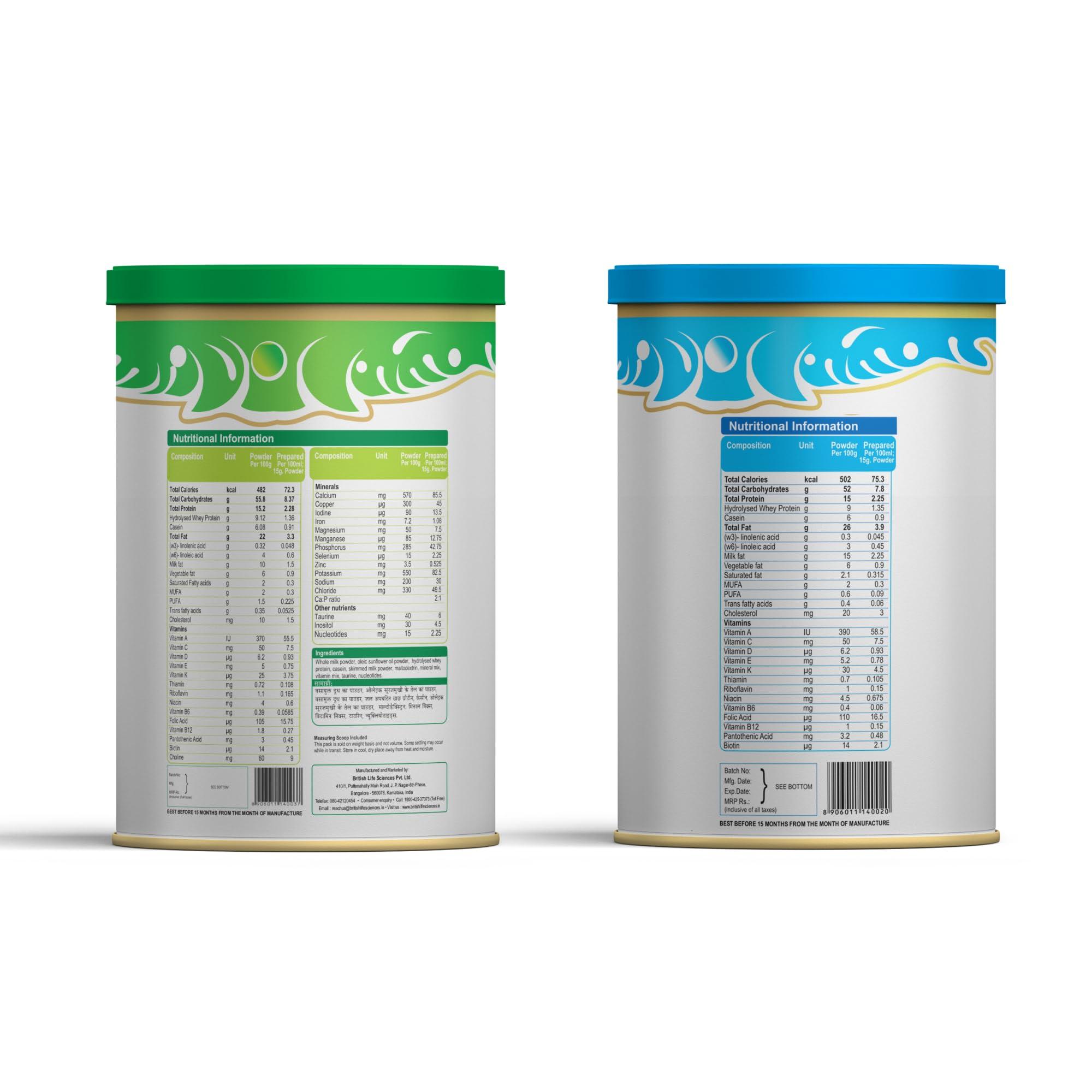 BRITISH LIFE SCIENCES PVT LTD ; Nutrition For A He British Life Sciences MMS Stage 2 & MMS Stage 3 Combo | Essential Infant Milk Formula for Overall Development for Babies/Toddlers | Nutritious Milk Drink Powder for Infants