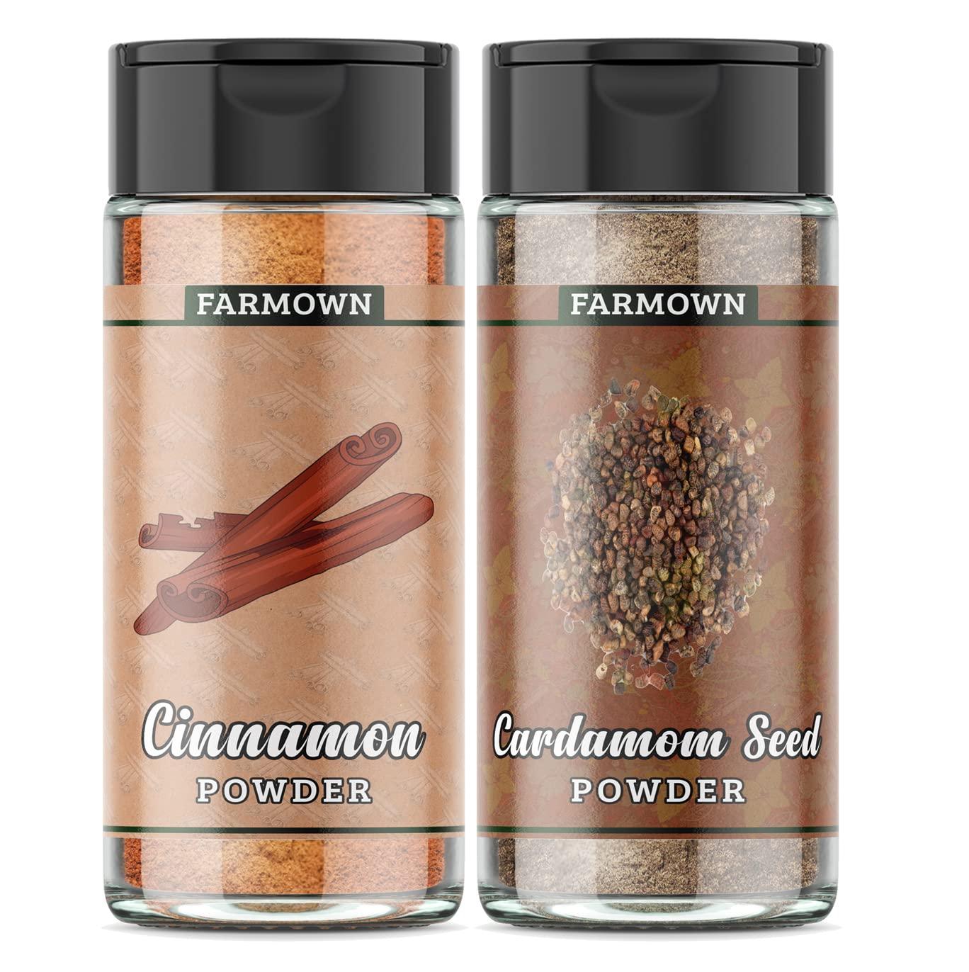 Farmown Farmown Cardamom Seed Powder 50g Cinnamon Powder 50g 2in1 Pack