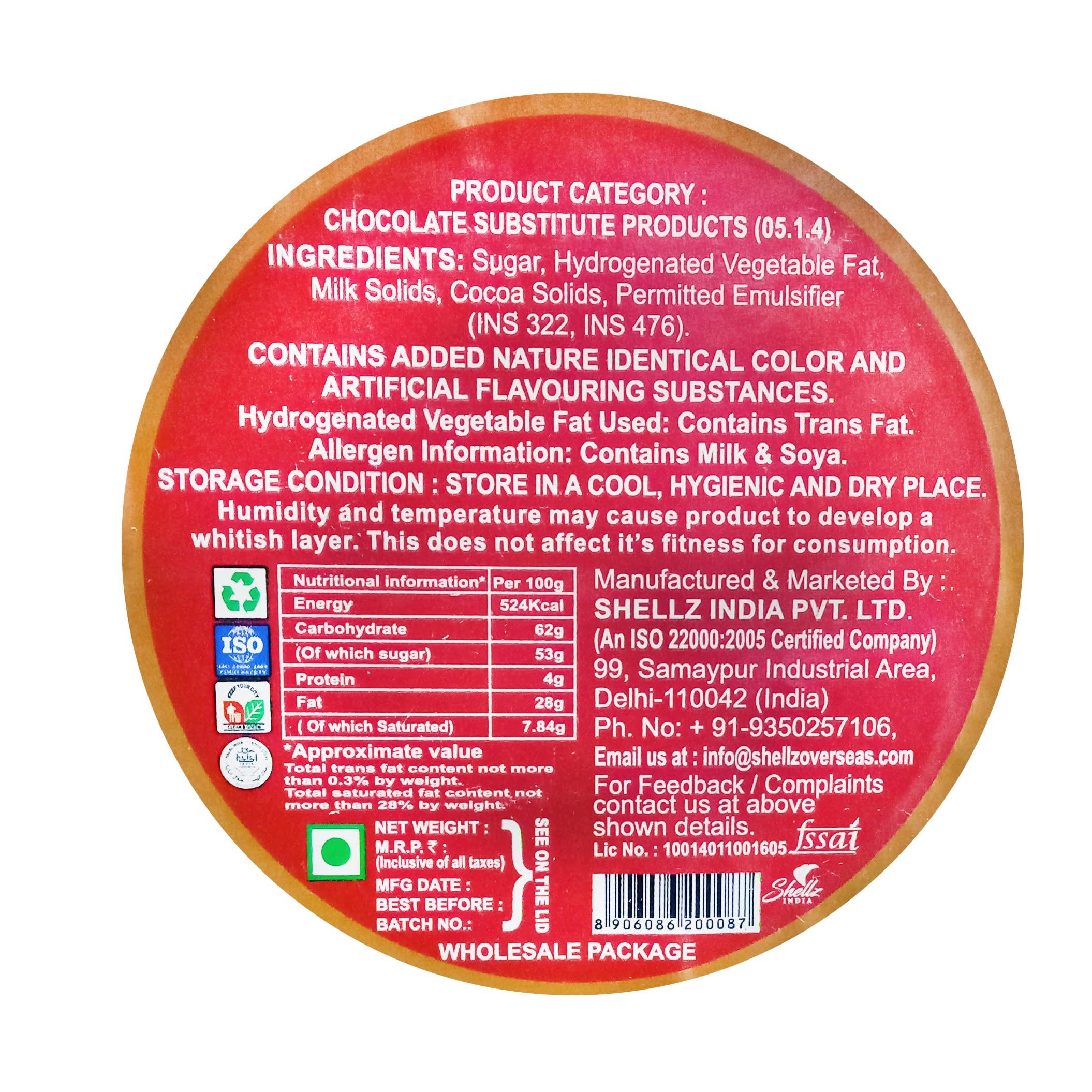 Hugs Hugs Gold Center Fillled Milk Chocolate (125 pcs), 950 gram