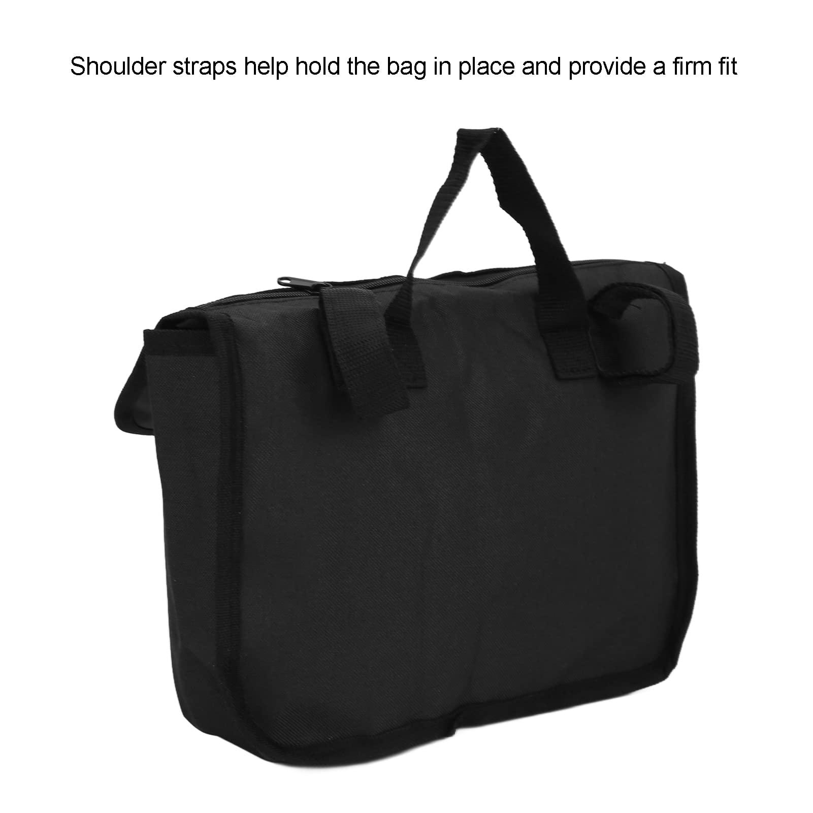 Luroze Walker Storage Bag, Strong Durable Waterproof Lightweight 600D Encrypted Polyester Fabric Scooter Walker Wheelchair Carry Case Black