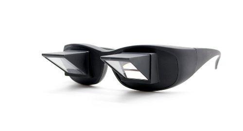 CHITDAX CHITDAX Lazy Prism Eye Glasses Lying Down Bed Horizontal Watching TV Reading Spectacles Horizontal Glasses - Black,Pack Of 1