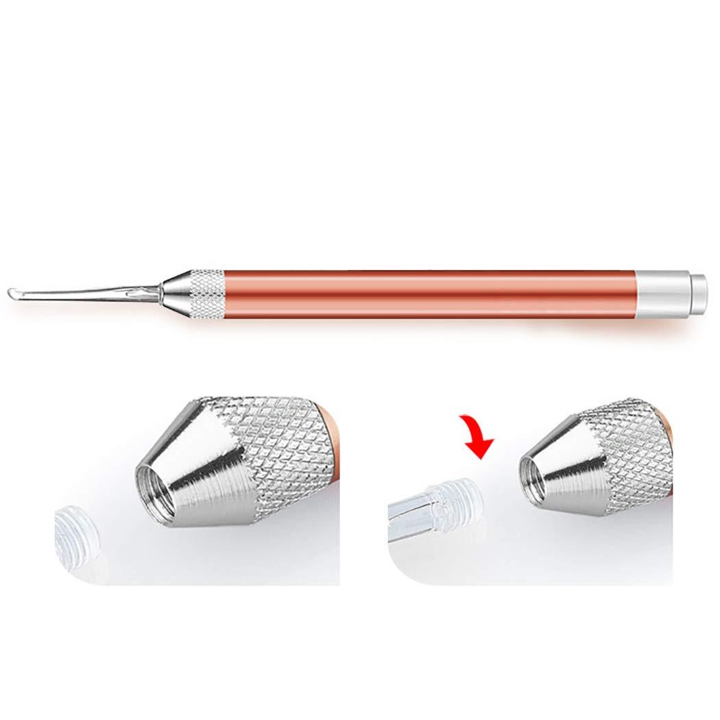 Anjetan Anjetan Ear Tweezer Kit Stainless Steel Light up Ear Cleaner Tool Ear Cleaning Tweezers Kit with Case Ear Pick with Light Ear Spoons Ear Cleaner with