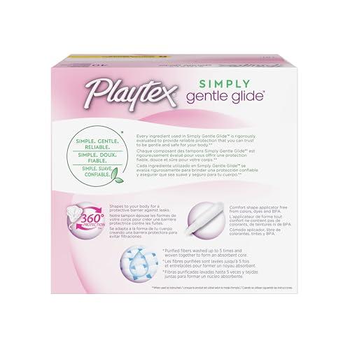 Playtex Playtex Gentle Glide Tampons with Triple Layer Protection, Regular , Unscented - 40 Count