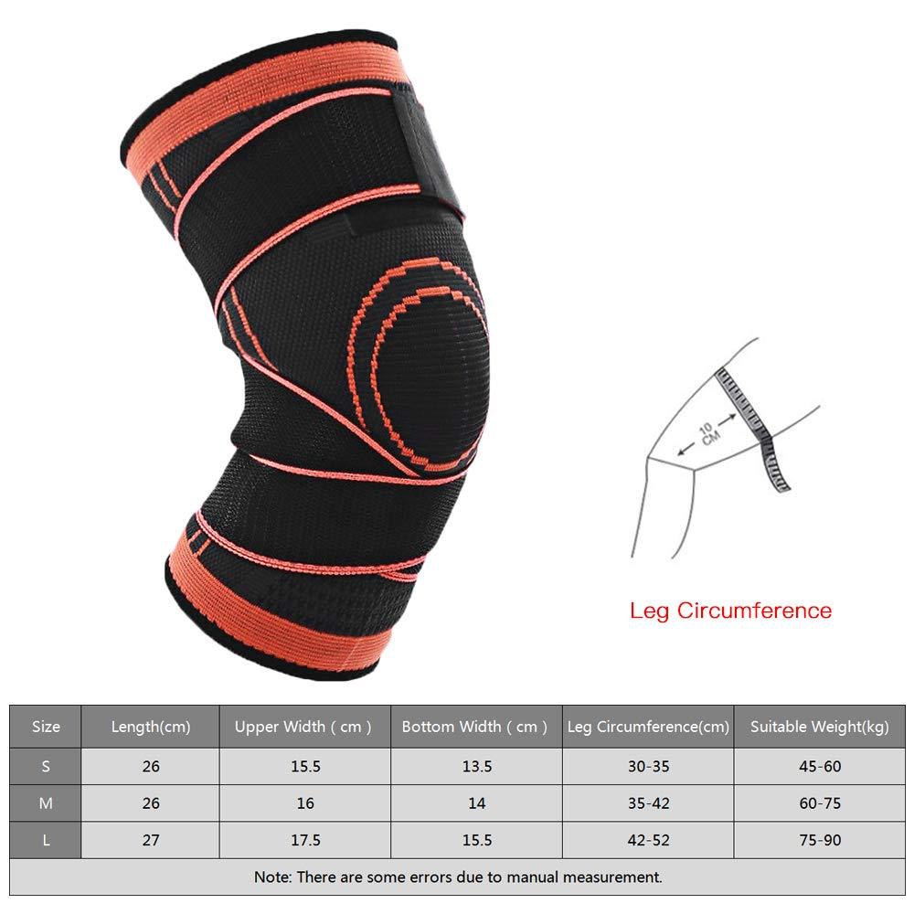 KKmoon-1 Basketball Knee Brace Pads Sports Knee Sleeve with Bandage Breathable Knee Support tector