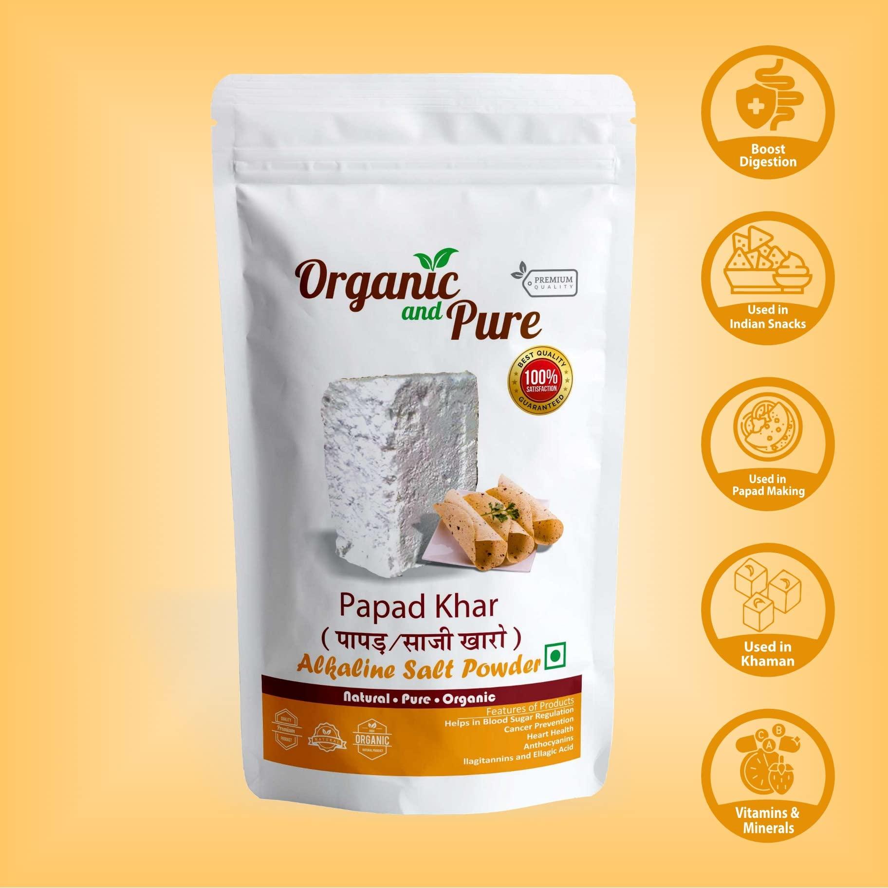 Organic and Pure Organic and Pure Papad Khar Soda | Sajji Sajjige | Papadiao Karo | Alkaline Salt Powder (100G)