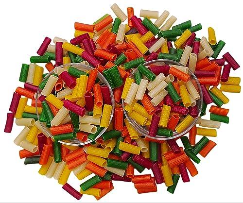 Swastha pvt ltd Colourful Fingers Fryums Pack, Colourful Pipe fryums, Ready to Fry Papad Snacks, Finger fryums (200gm Pack)