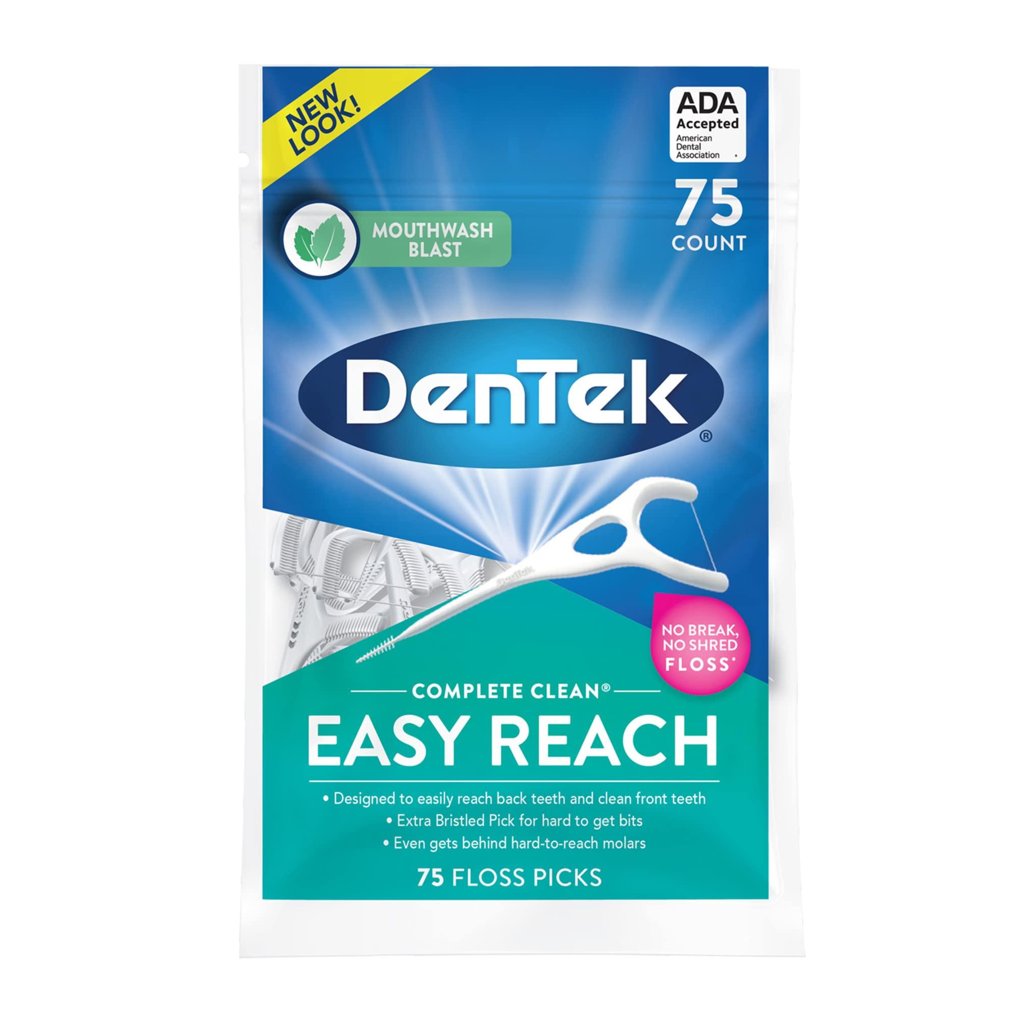 DenTek DenTek Complete Clean Easy Reach Floss Picks, 75 Count