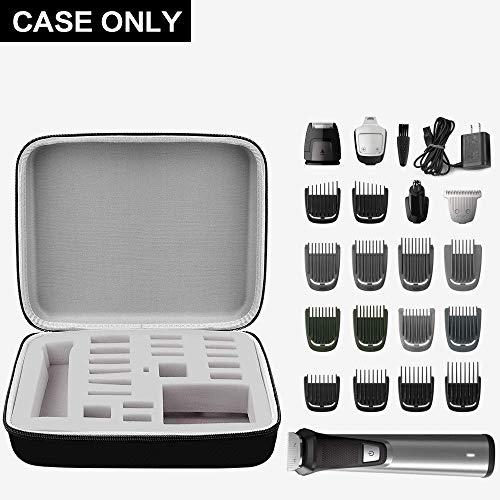 M.G.R.J M.G.R.J Portable Case Cover for Philips Norelco Multigroom Series 3000 5000 7000 MG3750 MG5750/49 MG7750/49 MG7920/65 Mg9551/65 MG5930/65 MG7715/65 (with Individual Holder for Trimmer & Accessories)