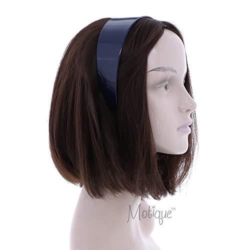 Motique Accessories Navy: Navy 2 Inch Hard Plastic Headband With Teeth Women And Girls Wide Hair Band (Motique Accessories)