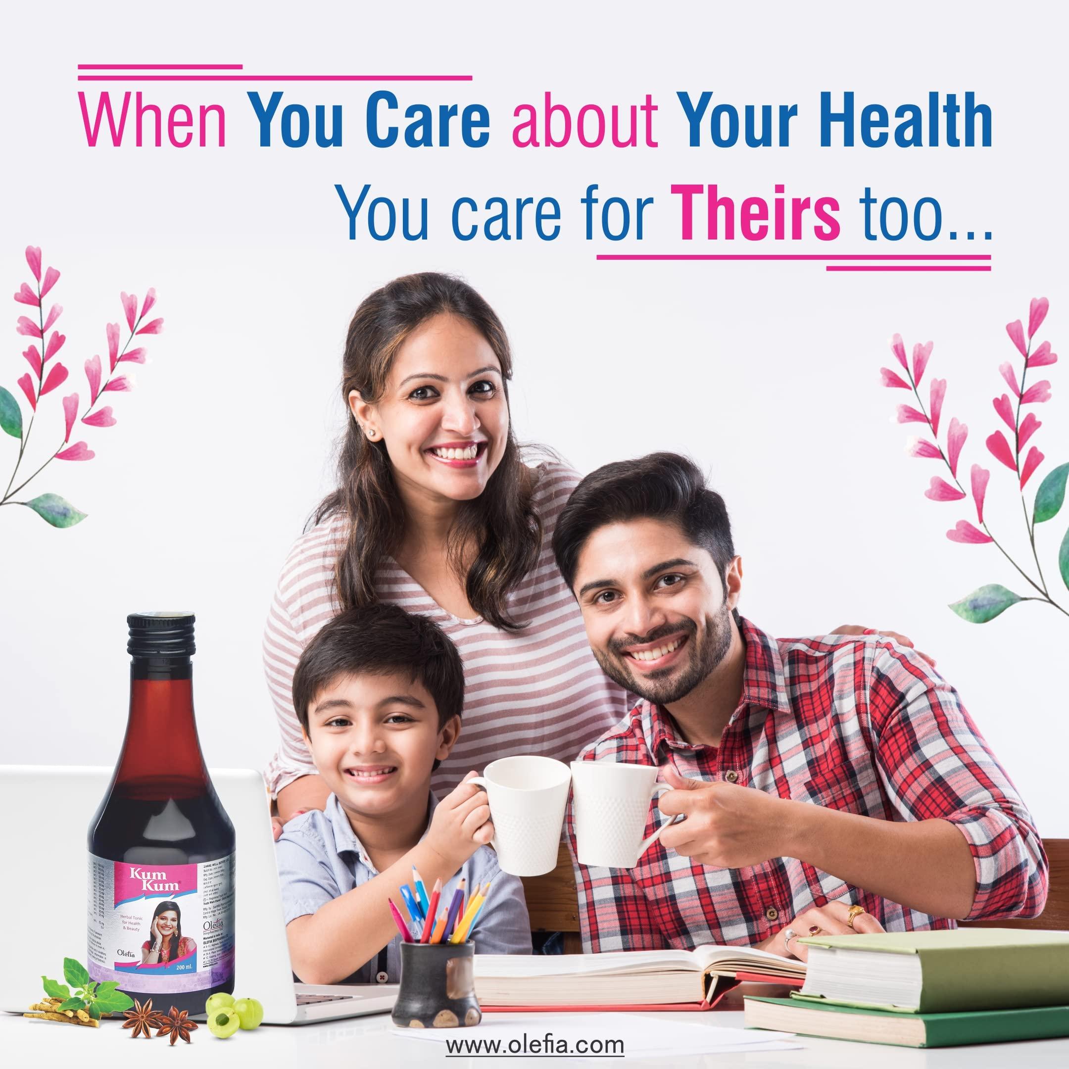 Kum Kum Kum Kum Syrup A Herbal Formulation For Female Uterine Problems, Health & Beauty Tonic, 200 Ml (Pack Of 5)