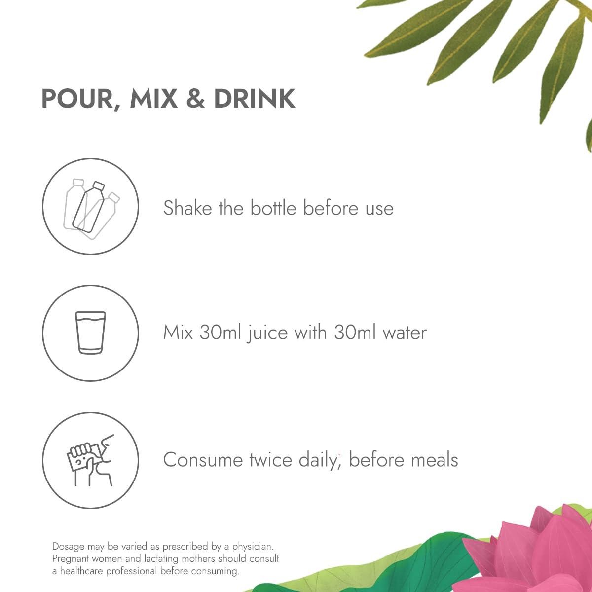 Kapiva Kapiva Thar Aloe Vera Juice (with Pulp) 1L | Rejuvenates Skin and Hair | Natural Juice made within 4 hours of harvesting | No Added Sugar (Pack of 2)