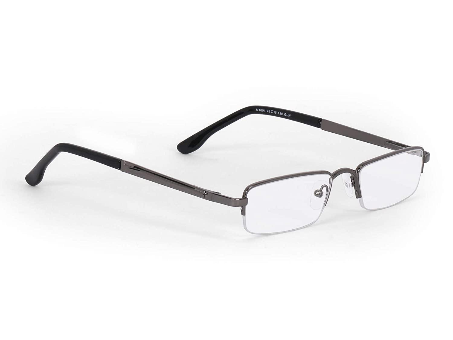 Generic VOK | METAL READ RECTANGLE READING GLASSES FOR MEN & WOMEN WITH GOOD VIEWING ANGLE AND MORE COMFORTABLE | ALL ADDITION FROM +1.00 TO +4.00 (+2.25, Brown)