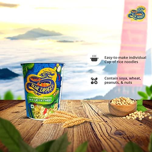Blue Dragon Blue Dragon Instant Cup Noodle - Thai Green Curry Cup Noodle | Easy to Making | Vegetarian Food | No Preservative & Artificial Colors | Instant Cup Noodle - 63gm