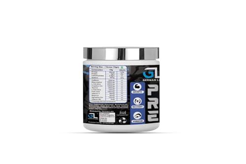 NavaFresh Basics German Labz N.O. Xplode Pre Workout Powder with Creatine for Performance, Beta Alanine for Muscle, L-Citrulline for Pump & Caffeine for Sustained Energy [150g, 30 Servings, Mango]