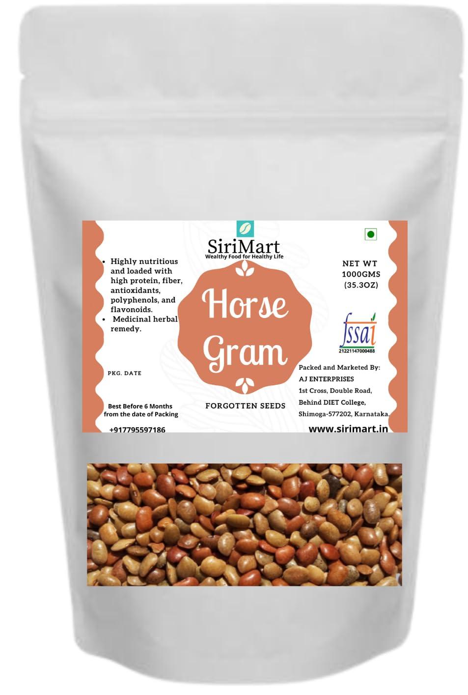 AJ ENTERPRISES SiriMart Kulthi Gram / Kollu / Horse Gram Fresh Grocery Pantry 100% Natural Premium (500g)