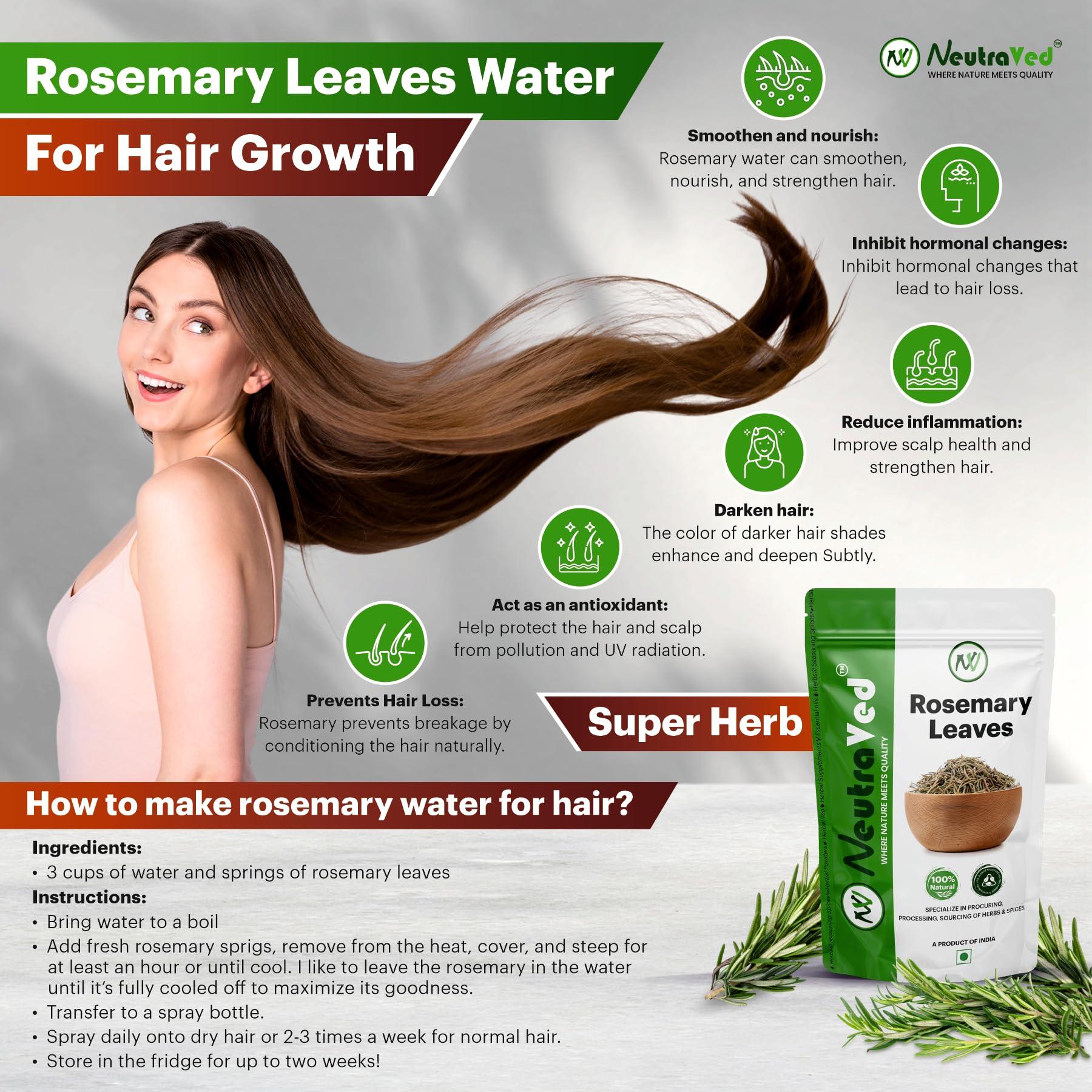 NeutraVed NeutraVed Rosemary Leaves 100g, for Hair Growth and Seasoning Food and Herbal Rosemary Tea | Packed Clean, No Dust and Stems Free in Stand-Up Zipper Pouch - 100 Gram