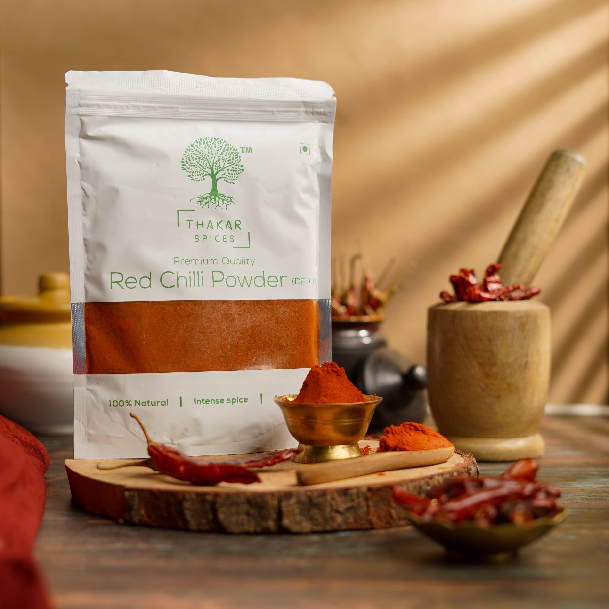 Thakar Spices Thakar spices Red Chilli Powder, Resham, Pure and Natural Red chilli powder