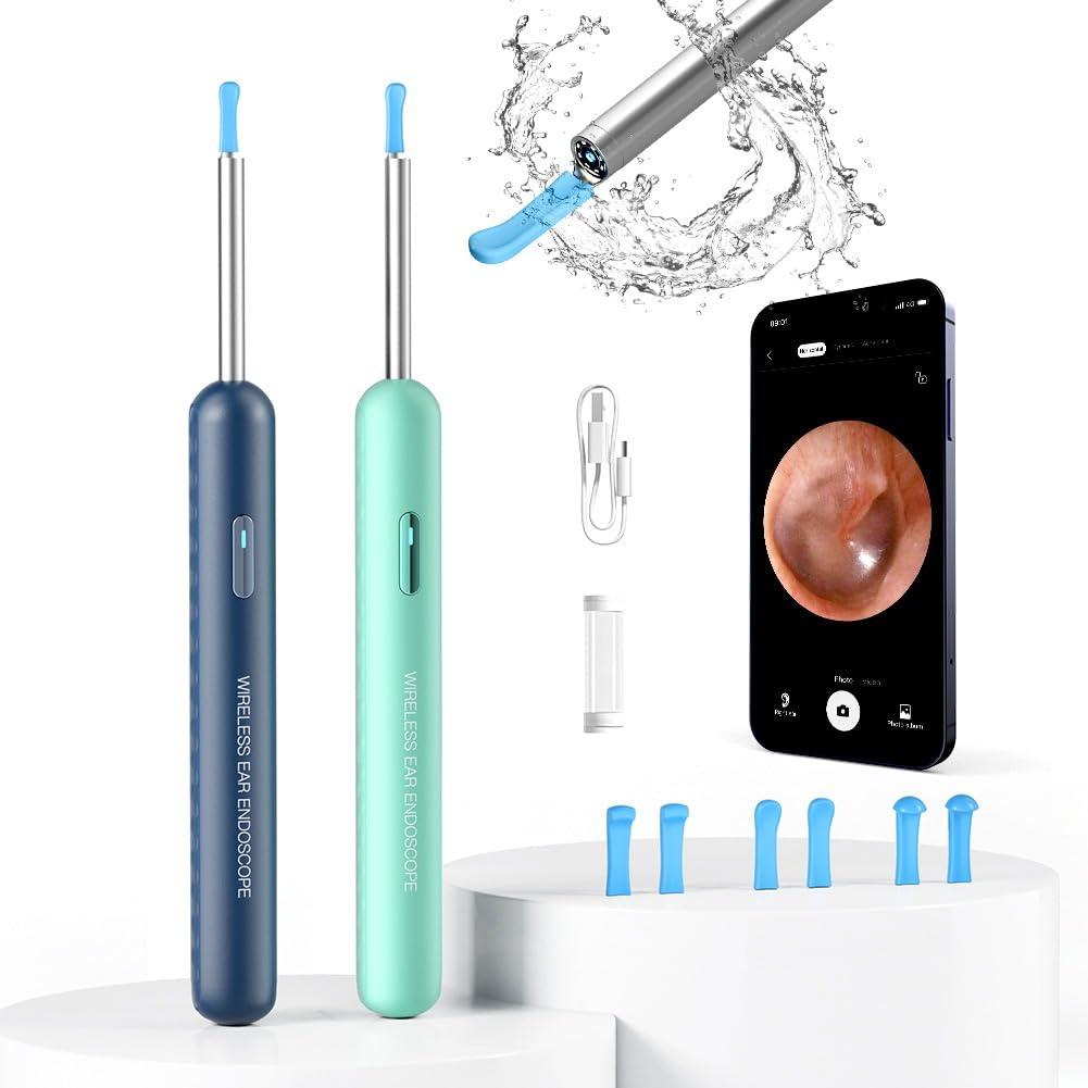 AJUK AJUK Wireless Ear Cleaning Tool Kit 1080P HD Display Earwax Removal, Otoscope for Adults, Children, and Pets, Ideal for Ear, Nose, Throat, Teeth, and Scalp Inspection