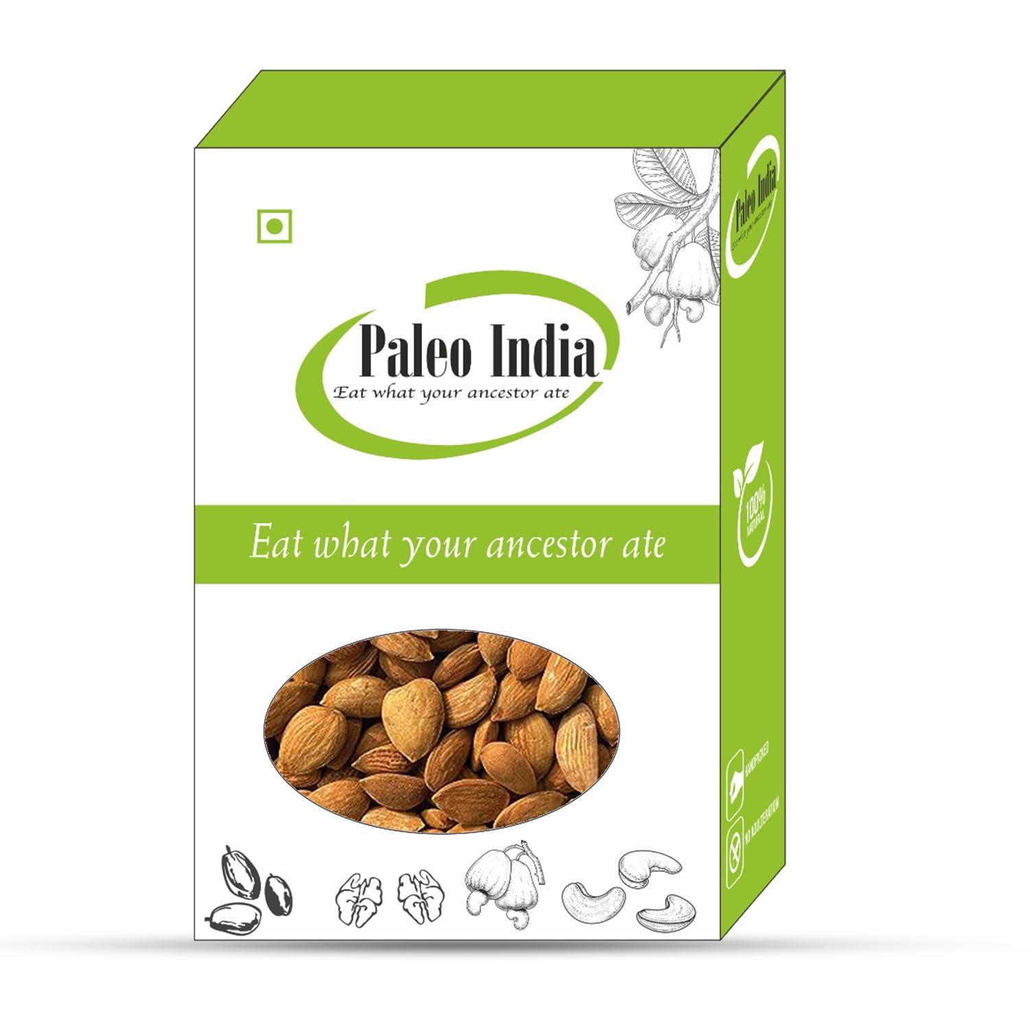 Paleo India Paleo India 400gm Gurbandi Almonds| Gurbandi Badam| Gurbandi Choti Badam Giri| Healthy Snacks| Dry Fruits and Nuts |High in Fiber| Almond Giri| Desi Badam Giri