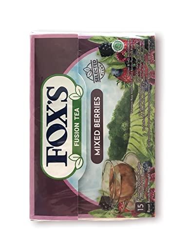 Chef's Need Fox's Fusion Mixed Berrie And Lychee Flavoured Black Tea 15 Enveloped Tea Bags In Each Box 25g Each