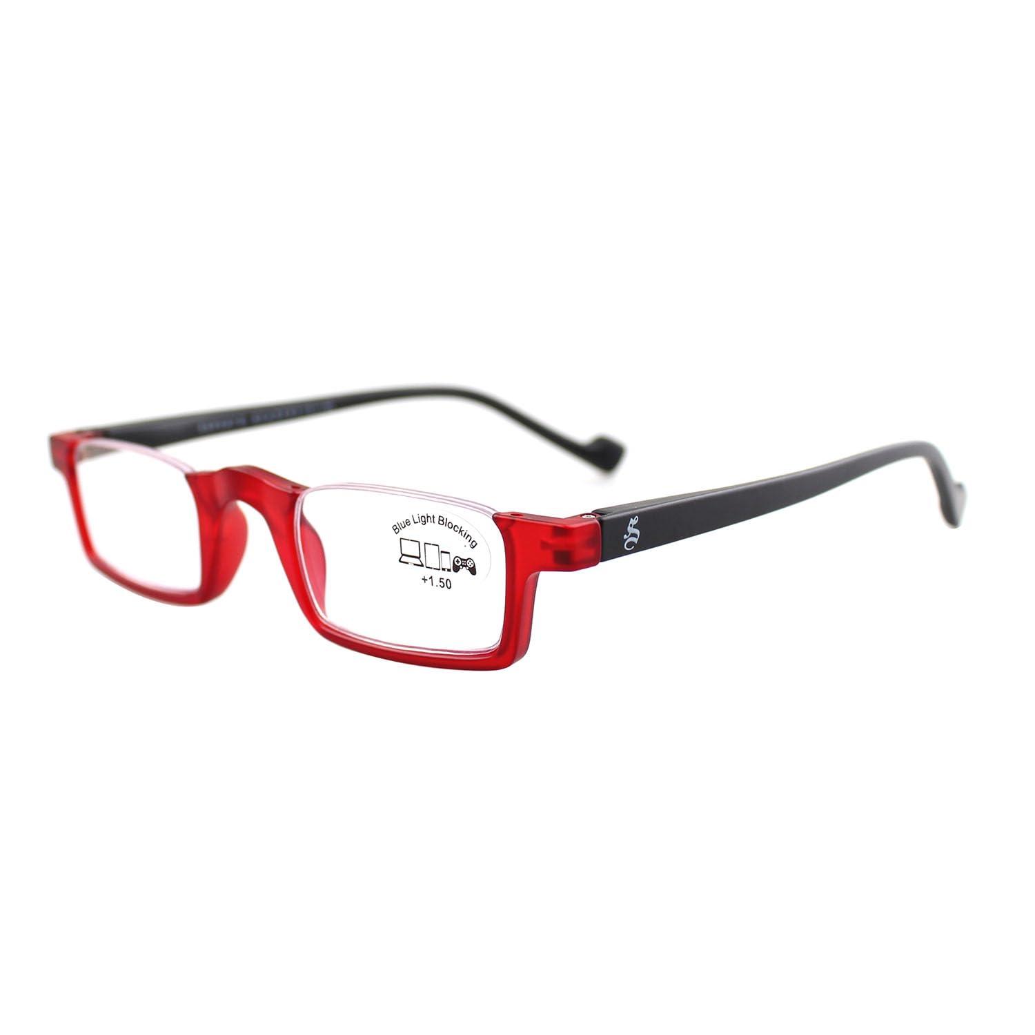 ESPERTO READERS ESPERTO READERS Roady Reading Glasses With Blue Cut Lens For Men & Women in Combo Pack +1.00 To +3.00 Power (Blue & Red Color) (+1.00)