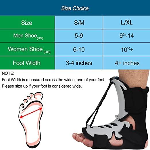 SAMSON MEDICAL TECHNOLOGIES DORSAL NIGHT SPLINT SLEEPING STRETCH BOOT Adjustable Achilles Tendonitis Brace for Fascia, Tendon and Calf Stretching, Heel and Bone Spur, Arch Pain Treatment (LARGE & EXTRA LARGE)