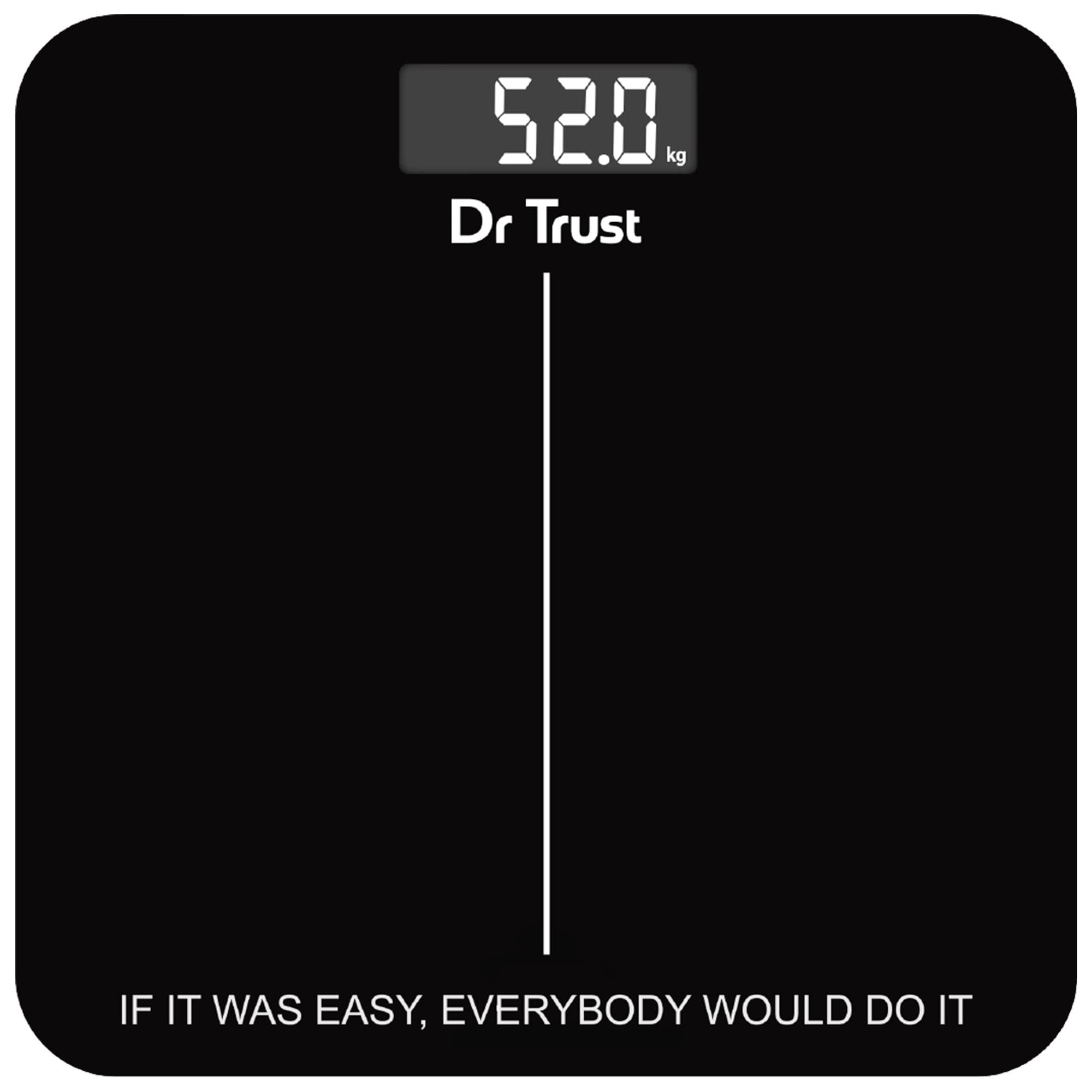 Dr Trust Dr Trust USA Inspire Personal Digital Electronic Weight Machine For Human Body 180Kg Capacity Weighing Scale (Black) & Dr Trust (USA) Electronic Kitchen Digital Scale Weighing Machine (Gray)