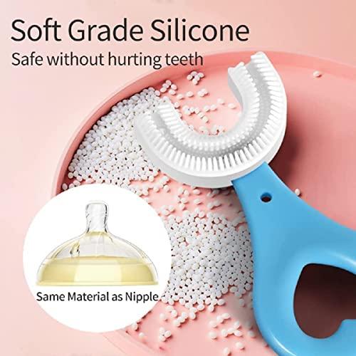 Mishrit Mishrit SILICON KIDS BRUSH | U-Shape Toothbrush with Food Grade for Kids Children Infant of 2-6 Years (Heart Multicolor)