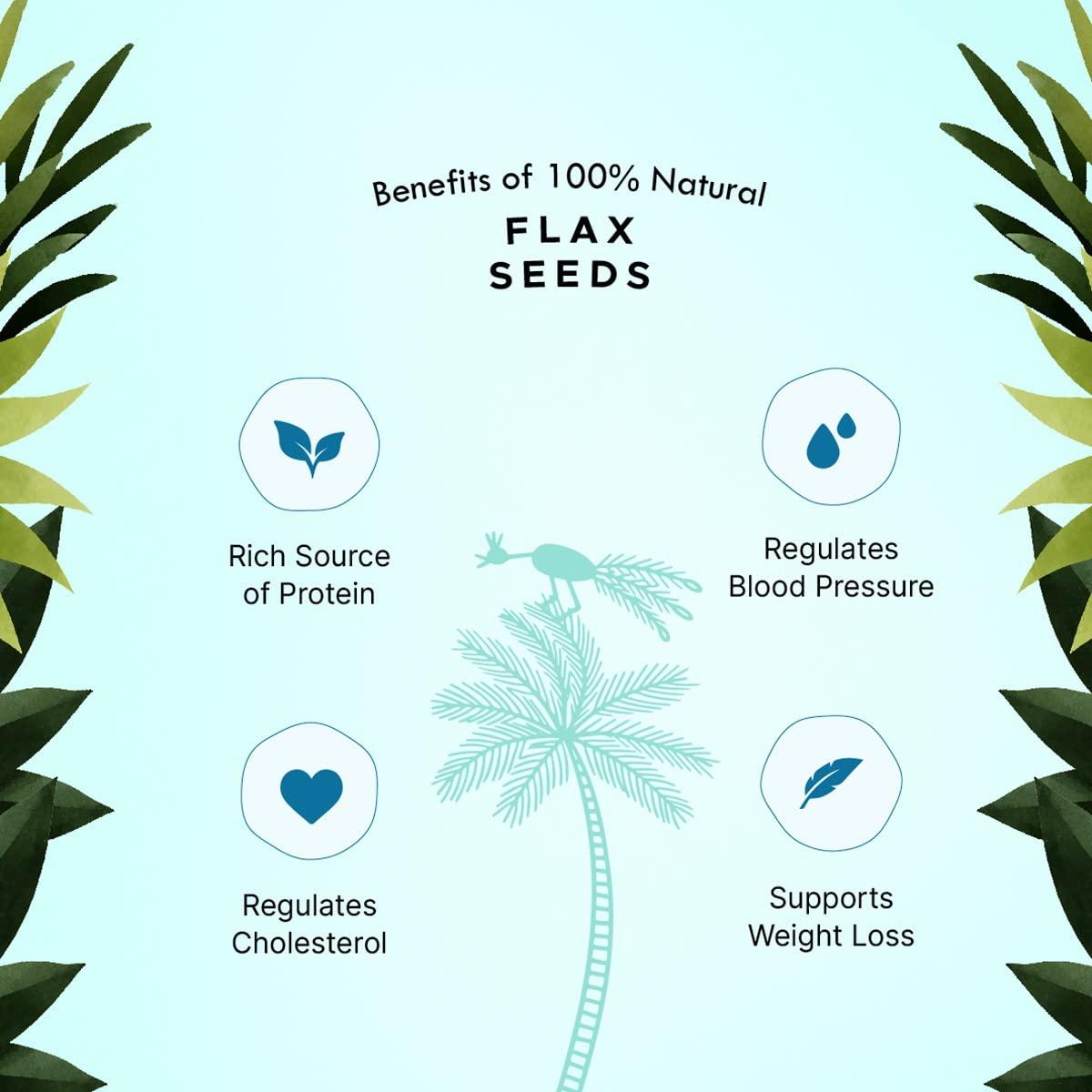 pind BACK TO THE ROOTS pind Flax Seeds, Omega 3 Fatty Acid Rich, Healthy Super Seed (250 g) Mixed Seeds (250 g)