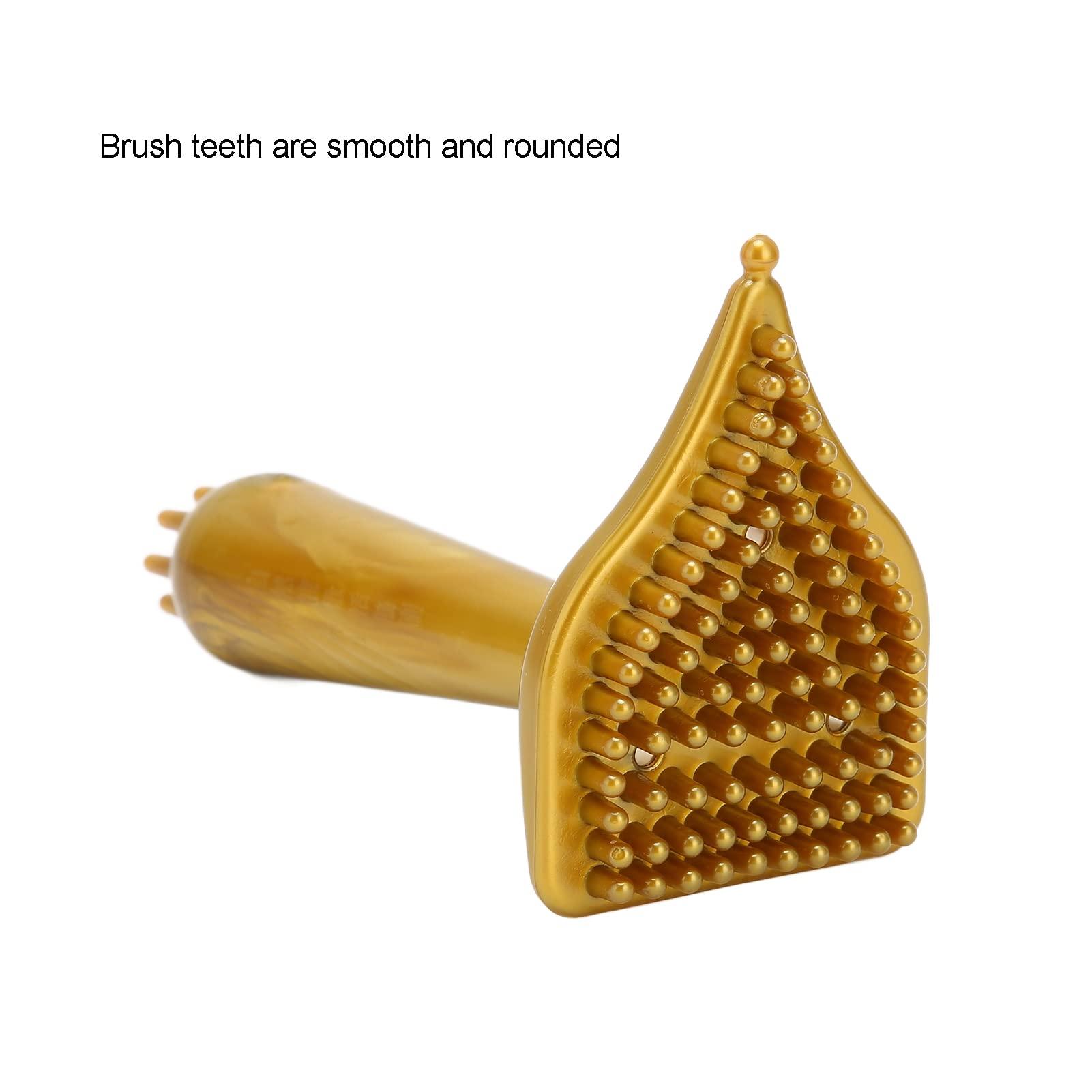 Betued Meridian Dry Brush, Meridian Massage Brush, Round Knob Design Relieves Pressure Silky Smooth Massage Slimming Peeling Body Brush for Massage Foot Leg Tissue