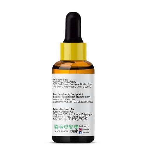 PRZ PRZ Jojoba Cold Pressed Carrier Oil - Pure Natural & Therapeutic Grade Oil for Aromatherapy Body Massage, Skin Care & Hair Care, 30 ml