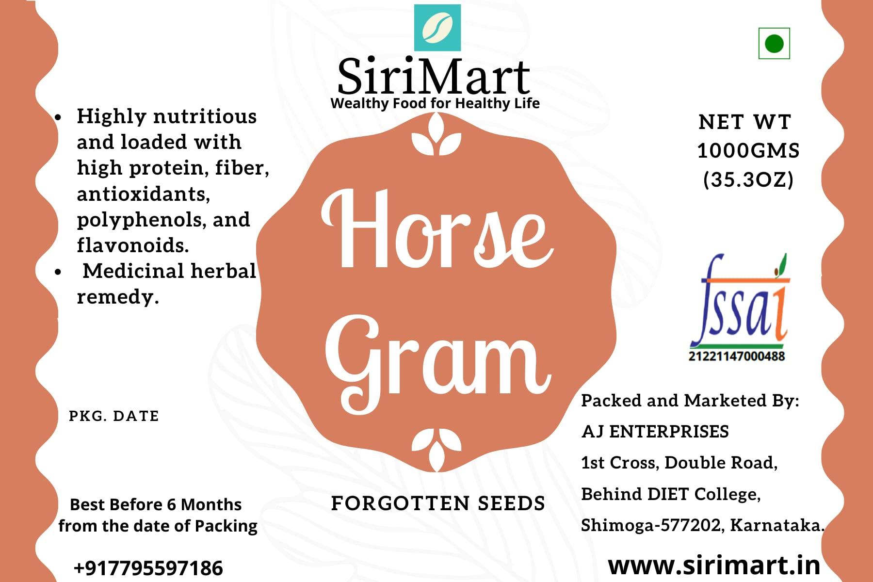 AJ ENTERPRISES SiriMart Brown Horse Gram, 950 g