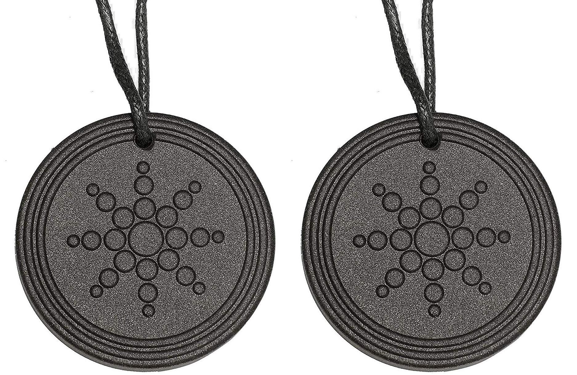 Generic IMREX Quantum Science Black Pendant for Men and Women (Pack of 2) Bio Magnetic Energy Pendant