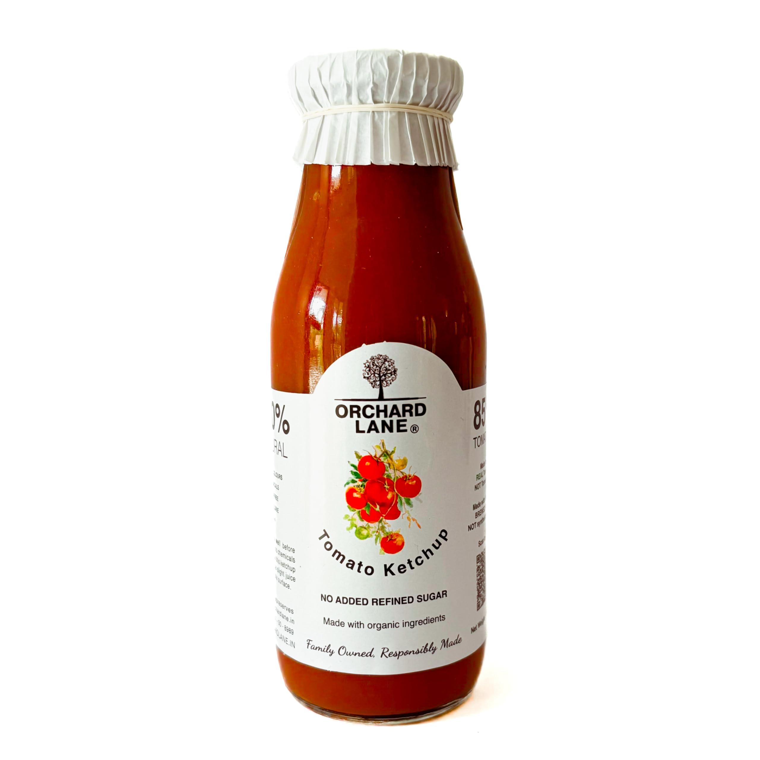 Orchard Lane Orchard Lane Healthy Tomato Ketchup Made With Jaggery And Natural Spices | Homemade Taste | No Preservatives No Msg | Gluten Free| Keto Friendly| Vegan - 350 G
