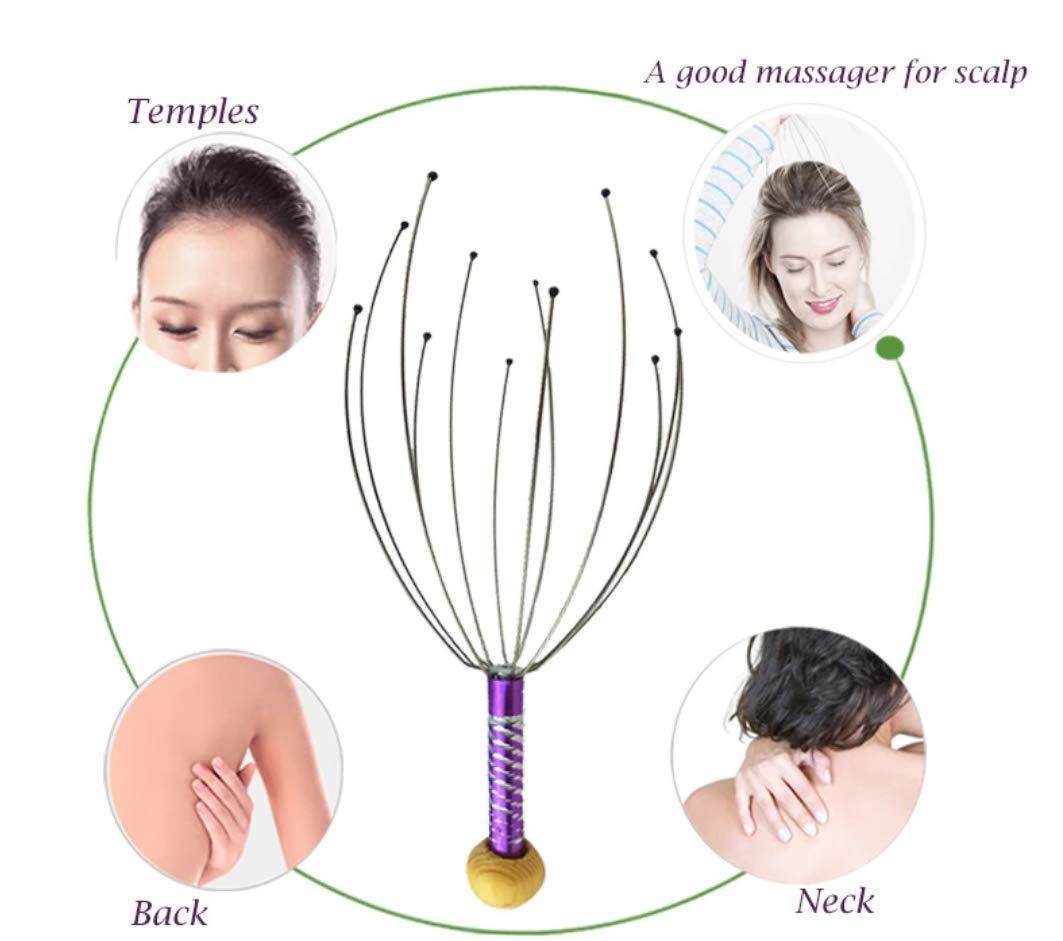 ULX ULX Head Massager Stress Relax Manual Head Massager, Hand Held Scalp Head Massager Pain Relief And Hair Growth, Head Massager Neck Massage