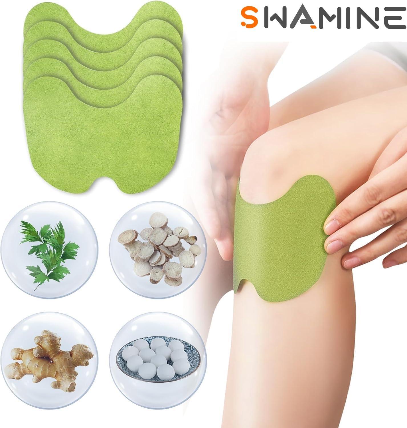 SWAMINE Herbal Knee Plaster Sticker Pain Relief and Inflammation Patches Joint Knee Relief Patches Kit Natural Wormwood Extract Sticker Knee Pain Relief Patches For Men Women Pack Of 10