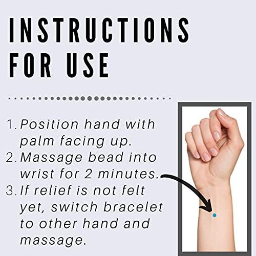 Cease Sickness Cease Sickness, Moonstone Morning Sickness Wristband, Mermaid Glass, Crystal Motion Sickness Bracelet, Helps Ease Car Sickness, Seasickness, Dizziness, Nausea from Being Pregnant or Traveling