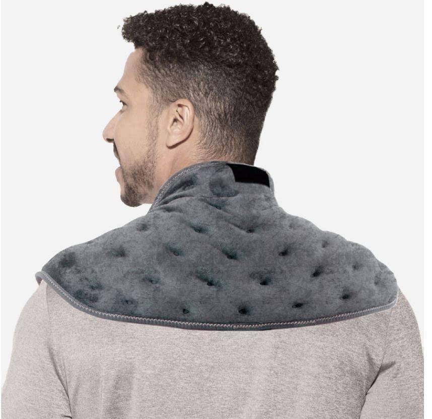 Prakal Prakal Microwave Heating Pad for Neck and Shoulders, Weighted Neck and Shoulder Wrap for Pain Relief and Spasm, Heated Neck Wrap with Herbal Aromatherapy, Moist Heat Neck Warmer Hot & Cold Compress