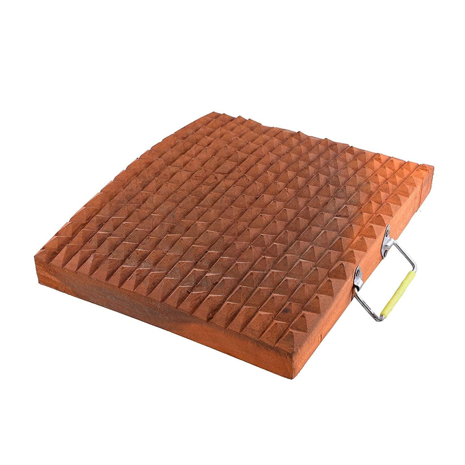 ACS MART ACS MART acupressure wooden mat for feet morning energy booster health care Brown