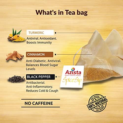 AZISTA INDUSTRIES PRIVATE LIMITED SNACK COMBO - Tastegood Karela Biscuits Pack of 4 and Spicesip Tea Bag Pack of 1