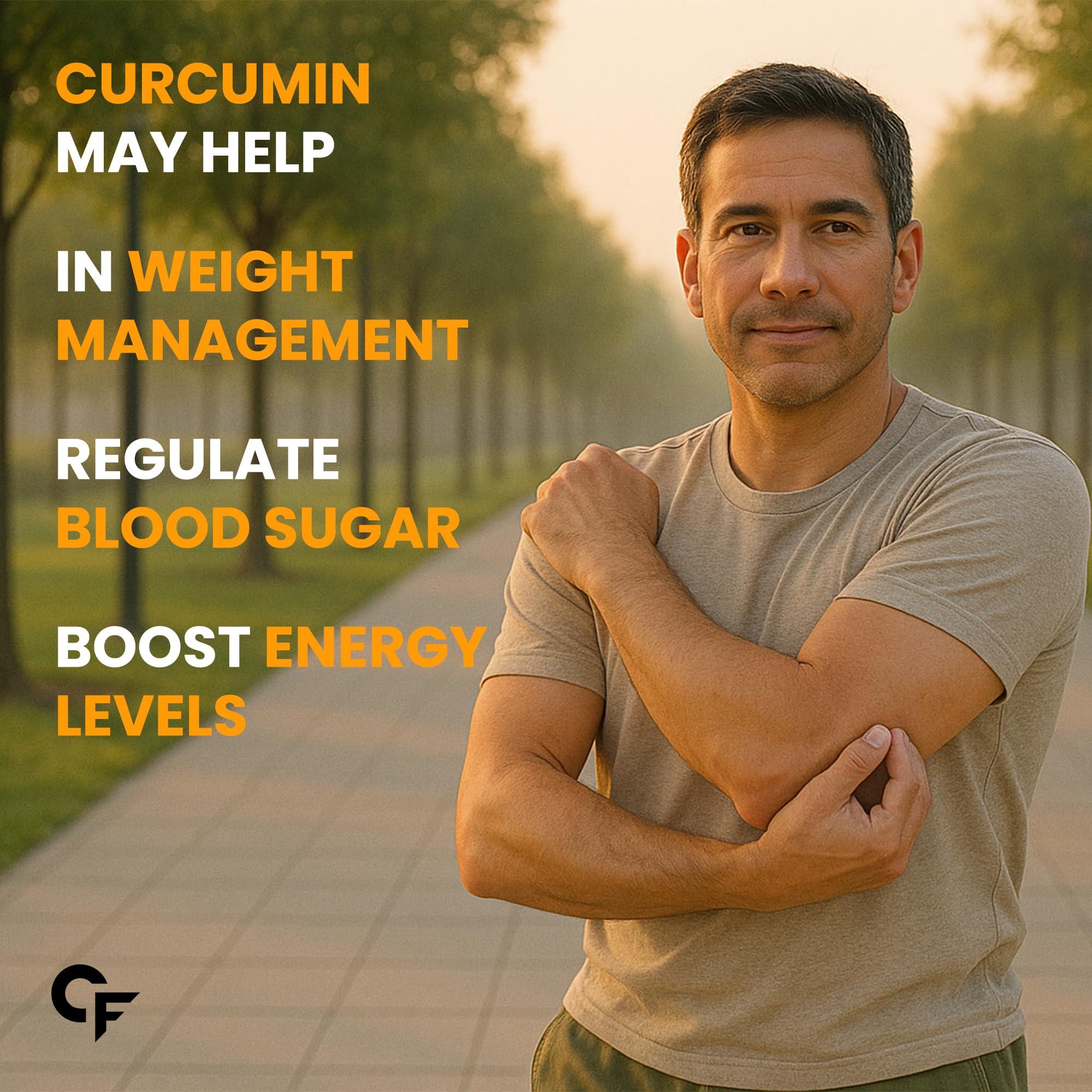 Carbamide Forte Carbamide Forte Curcumin Tablets with Piperine Tablets with 95% Curcuminoids |Anti inflammatory Supplement for Adults with Curcuma Longa, Turmeric Powder & Ginger 60 Veg Tablets (Pack of 3)