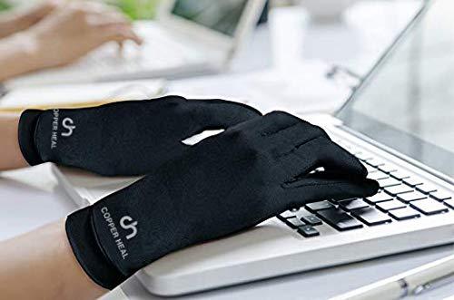 COPPER HEAL COPPER HEAL Arthritis Compression Gloves - Copper Glove for Rheumatoid Arthritis, Carpal Tunnel, RSI , Osteoarthritis & Tendonitis - FULL Finger