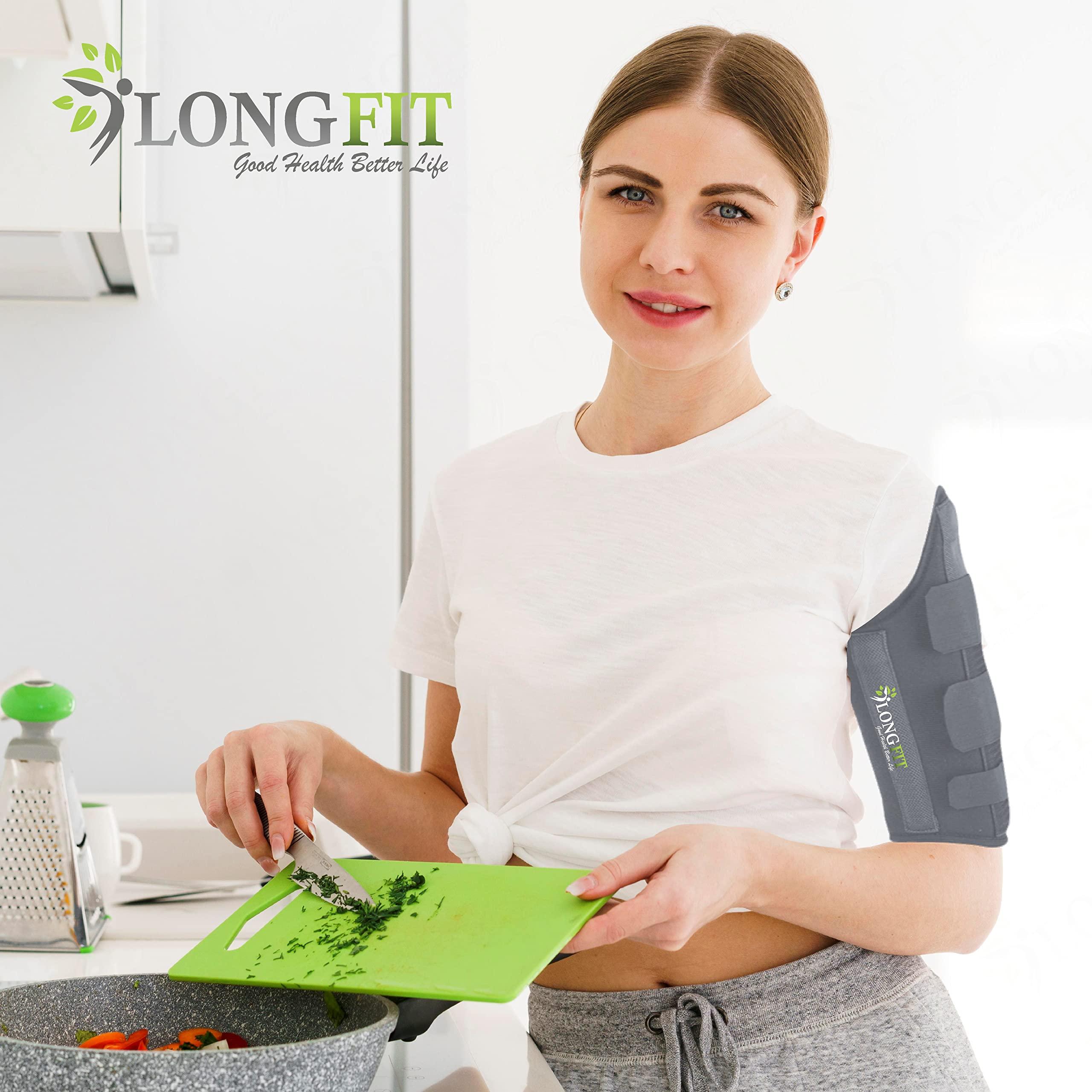 Longfit Longfit Humeral Brace Arm Support Humerus Fracture Brace for Men, Women & Adults (XL, Black)