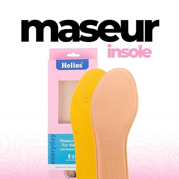 Helios Helios Maseur Insole for Women | Trim to Fit size (3-8 | Anti-fatigue support use for women (pack of 1)