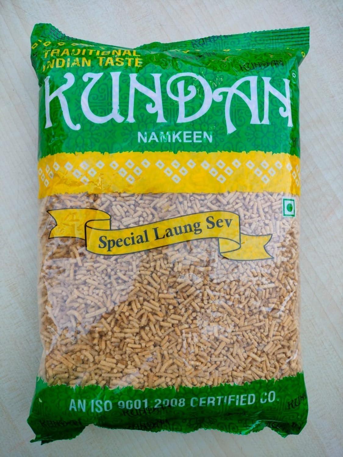 KUNDAN NAMKEEN KUNDAN NAMKEEN Laung Sev Crispy & Crunchy Barik Namkeen Snacks for Foodie Indians, 500gm (Pack of 3)