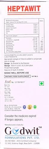 Godwit Men and Women's Heptawit Ayurvedic sugar free Liver Syrup/ Tonic for Liver Detox , Fatty Liver , Indigestion , Liver Cleanser - 150 ml