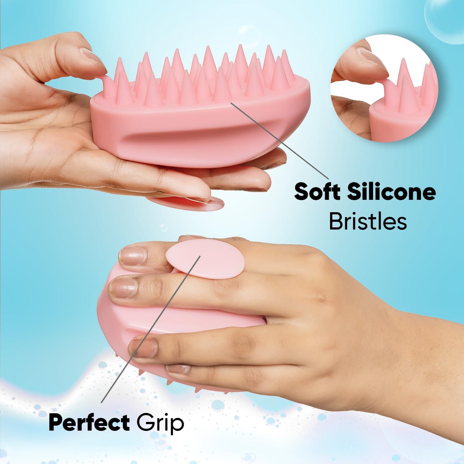 VEGA Vega Hair Scalp Massager Shampoo Brush with Soft Silicone Bristles for Anti-Dandruff, Hair Massager, Exfoliating,Cleaning Dandruff, Excess Oil, Manual Head Massager, All Hair Types, For Men and Women, (SSB-01)