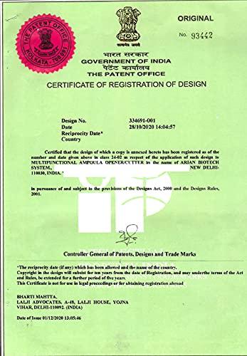 ARIAN ARIAN Ampoule Glass Vial Breaker, Ampoule Cutter for Doctors, Ampule Breaker, Ampule Cutter,to Protect Users from Injury (Under Patent Protection) (Pack_1)