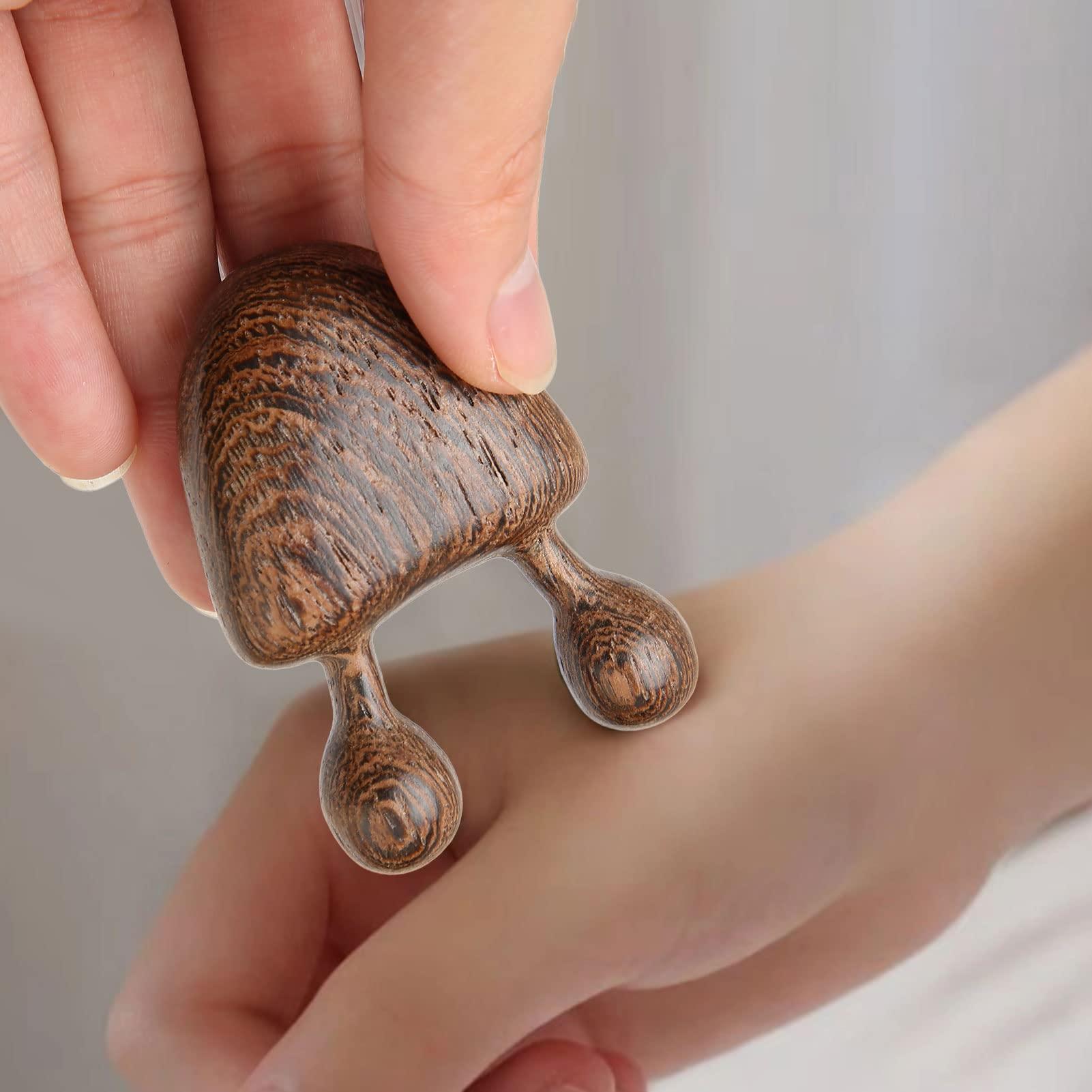 EXCLUZO EXCLUZO Wooden Comb, Wood Scalp Massage Comb, Handheld Sandalwood Comb Acupressure Tool, Gua Sha Wide Tooth Comb for Relaxation Acupoint, Meridian Comb for Head Scalp, Facial, Body Massage