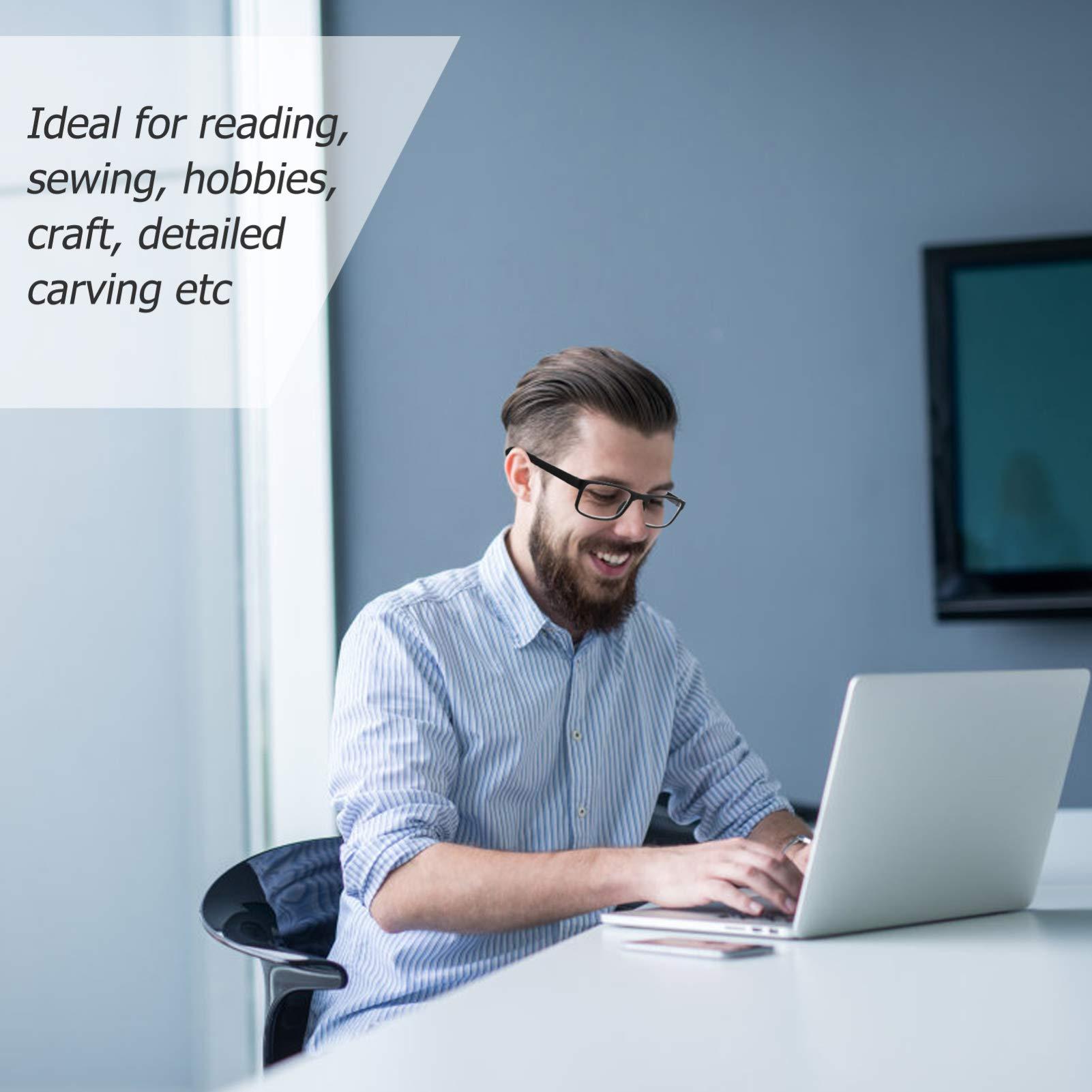 Artibetter ARTIBETTER Folding Nearsighted Myopia Glasses Foldable Reading Glasses Readers Compact Computer Reading Glasses Blue Light Blocking Glasses with Case for Women Men 200 Degree